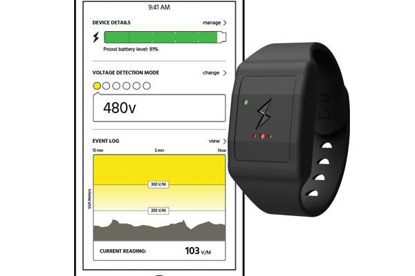 Wearable band prevents electrical incidents