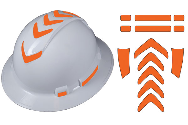Reflective hard hat stickers