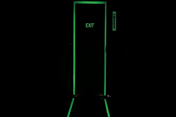 Glow safety tape